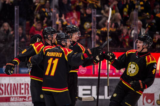 Brynäs Jordan Schroeder, Anton Rödin, Oskar Lindblom och