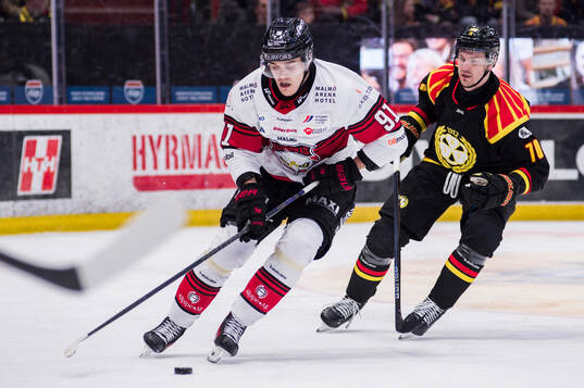 Malmö Redhawks Axel Sundberg och Brynäs Miks Indrasis