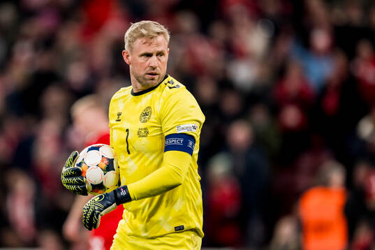 Goalkeeper Kasper Schmeichel of Denmark