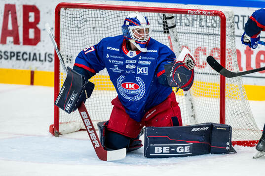 Oskarshamns målvakt Evan Cowley