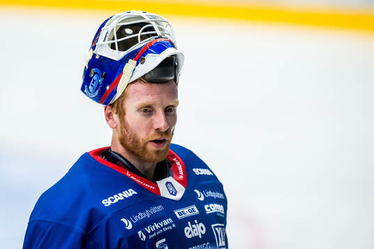 Oskarshamns målvakt Evan Cowley