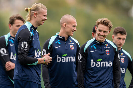 Erling Braut Haaland, Leo Østigård and Martin Ødegaard
