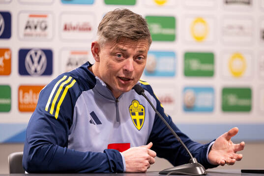 Head coach Jon Dahl Tomasson of the Swedish men's national