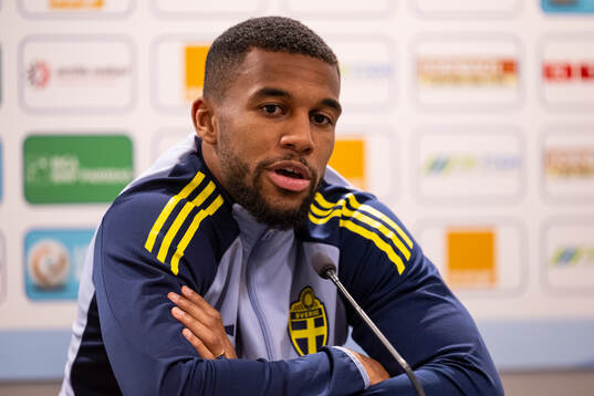 Isak Hien of the Swedish men's national football team
