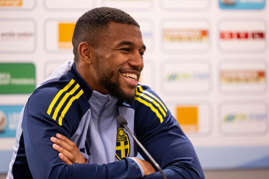 Isak Hien of the Swedish men's national football team