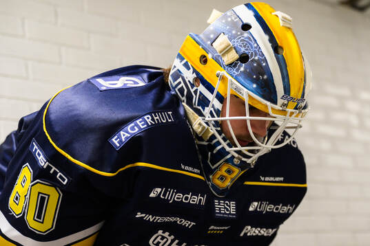 HV71s  målvakt Frederik Dichow