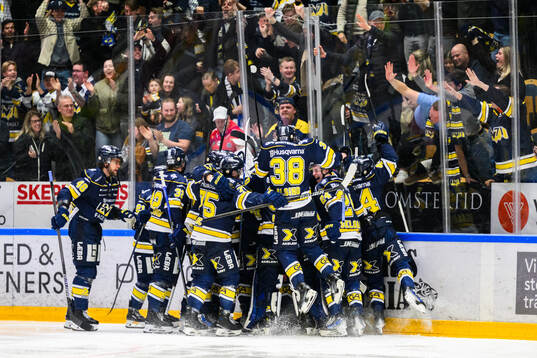 HV71s spelare jublar