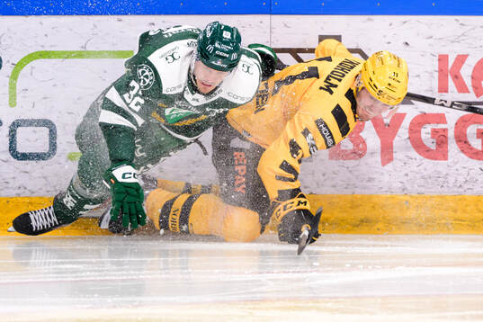 Färjestads Magnus Nygren och Skellefteås Max Lindholm