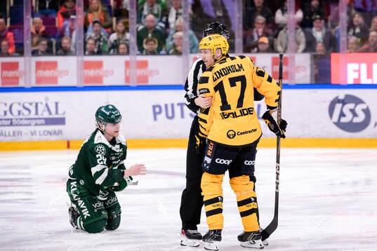 Färjestads Oskar Steen och Skellefteås Pär Lindholm