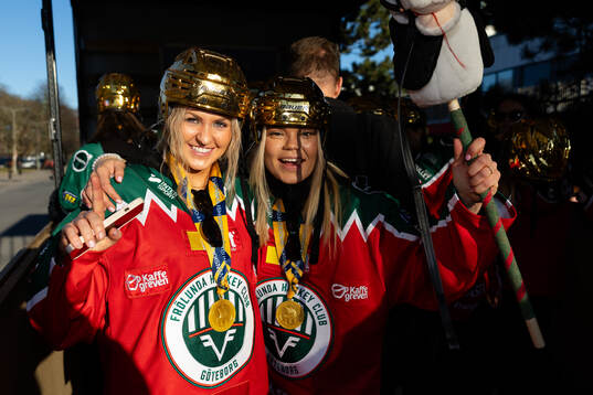 Frölundas Sofie Lundin och Maja Beverin