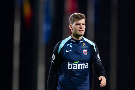 Alexander Sørloth of the Norwegian national football team