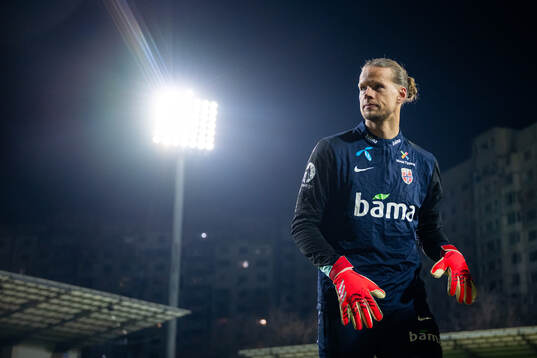 Goalkeeper Ørjan Håskjold Nyland of the Norwegian