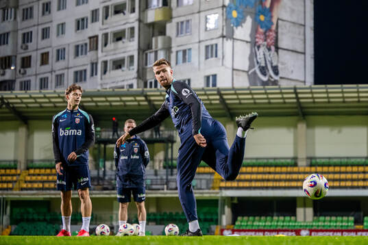 Kristoffer Ajer of the Norwegian national football team