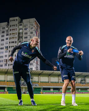 Erling Braut Haaland and Leo Østigård of the Norwegian