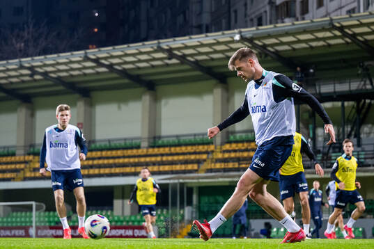 Alexander Sørloth of the Norwegian national football team