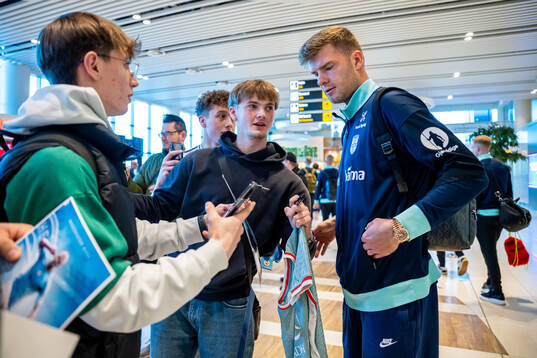 Alexander Sørloth of the Norwegian national football team