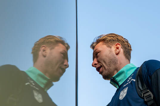Goalkeeper Mathias Dyngeland of the Norwegian national