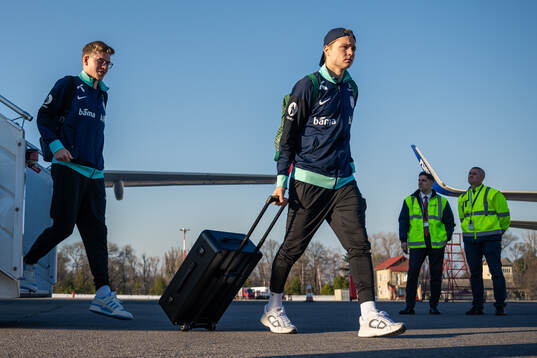 Jens Petter Hauge and Andreas Schjelderup of the Norwegian