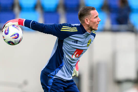 Goalkeeper Robin Olsen of Sweden