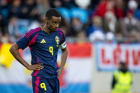 Alexander Isak of Sweden looks dejected