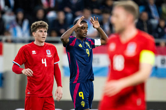 Alexander Isak of Sweden looks dejected