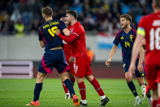 Jesper Karlström of Sweden and Daniel Sinani of Luxembourg