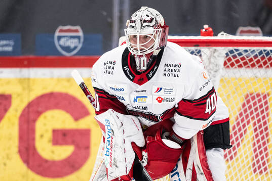 Malmö Redhawks målvakt Oskar Blomgren