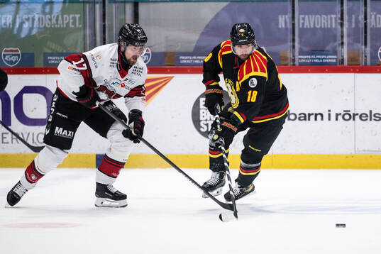 Malmö Redhawks Johan Ivarsson och Brynäs Anton Rödin