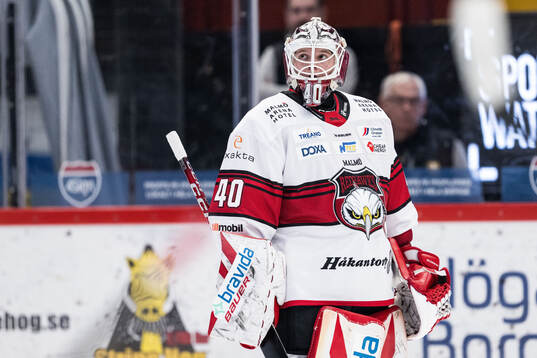 Malmö Redhawks målvakt Oskar Blomgren