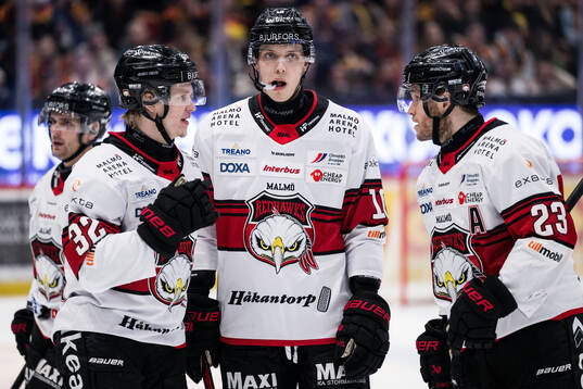 Malmö Redhawks Joona Ikonen, William von Barnekow och