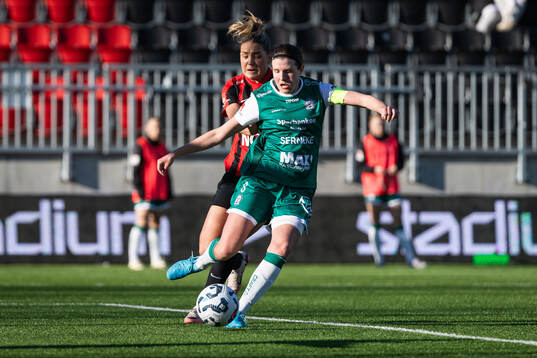 Brommapojkarnas Tuva Ölvestad och Alingsås Tove Lorén