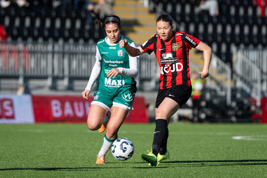 Alingsås Julia Elvbo och Brommapojkarnas Paula Broddner