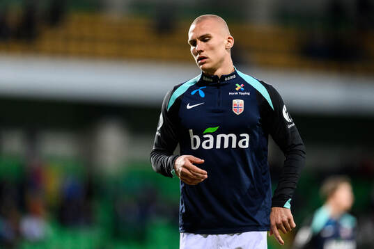 Leo Østigård of Norway  the FIFA World Cup Qualifier