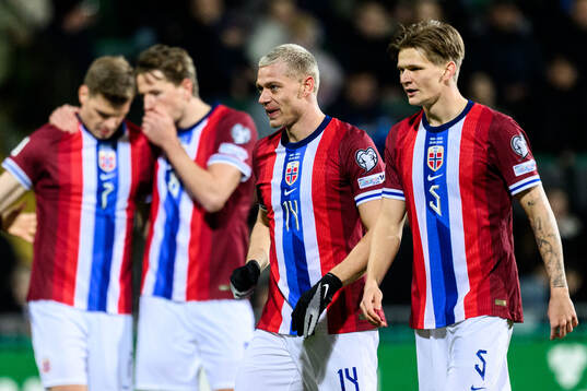 Julian Ryerson of Norway celebrates scoring 0-1