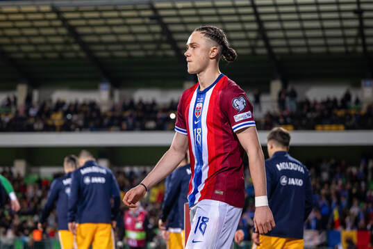 Thelo Aasgaard of Norway enters the pitch
