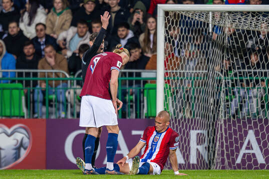 Erling Braut Haaland and Leo Østigård of Norway