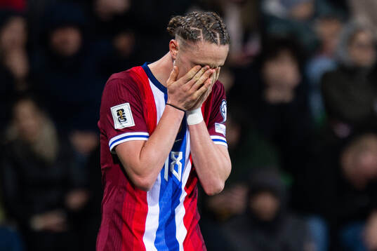 Thelo Aasgaard of Norway reacts