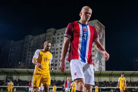 Erling Braut Haaland of Norway at half-time