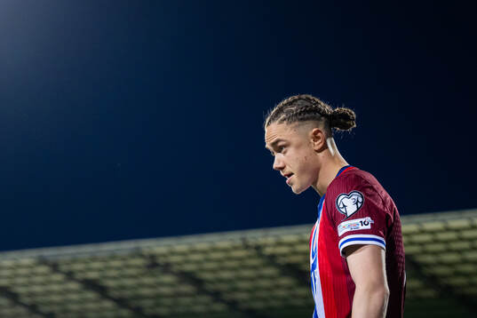 Thelo Aasgaard of Norway enters the pitch