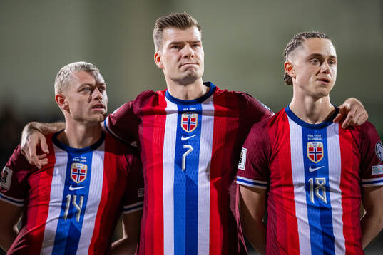 Julian Ryerson, Alexander Sørloth and Thelo Aasgaard of