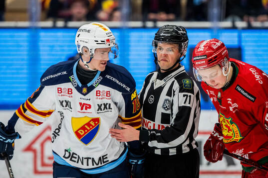 Djurgårdens Filip Eriksson och Moras Felix Johansson