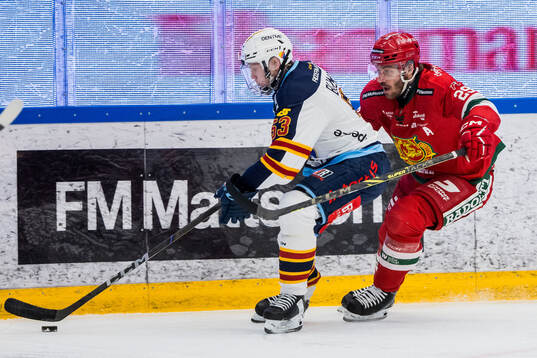 Djurgårdens David Blomgren och Moras Johan Persson
