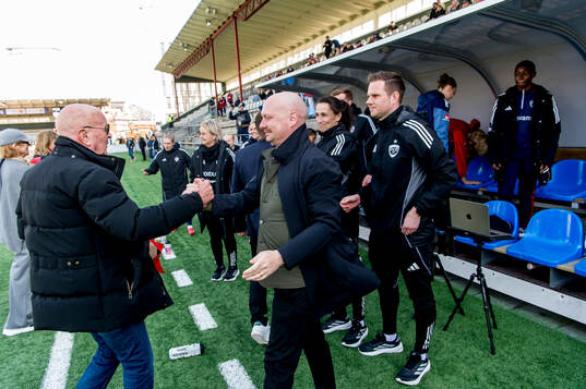 Rosengårds Erling Nilsson och huvudtränare Joel