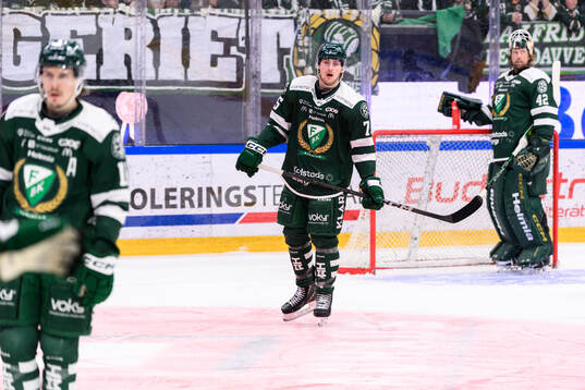 Färjestads Jeremy Salvas Groleau deppar