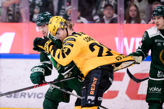 Färjestads Marian Studenic och Skellefteås Oscar Lindberg