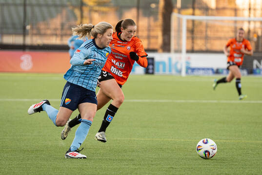 Djurgårdens Mimmi Larsson och Kristianstads Sofia Reidy