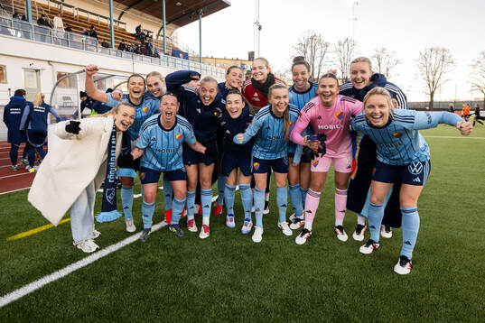 Djurgårdens spelare jublar