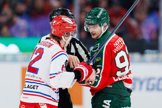 Timrås Linus Eriksson och Frölundas Filip Cederqvist