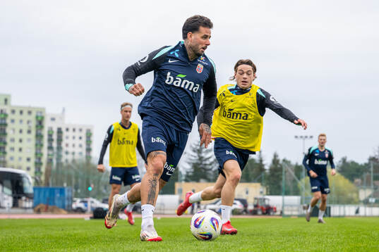 Aron Dønnum and Patrick Berg of the Norwegian national