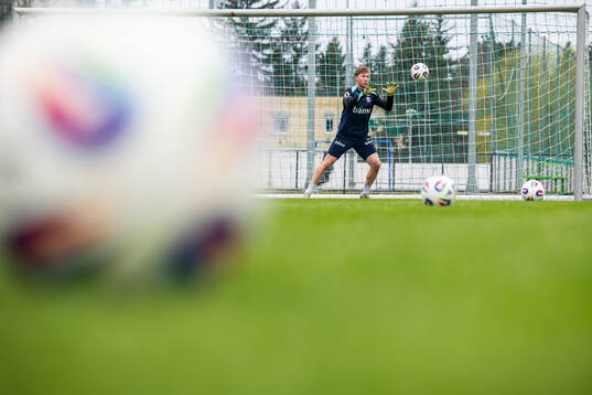 Goalkeeper Mathias Dyngeland of the Norwegian national